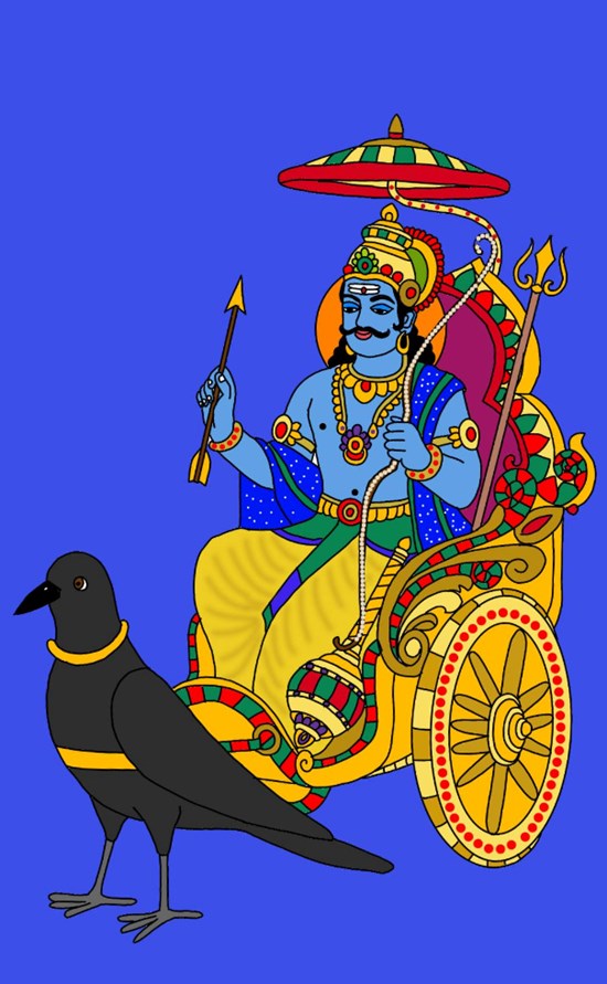 Lord shani, painting by Harshit Pustake