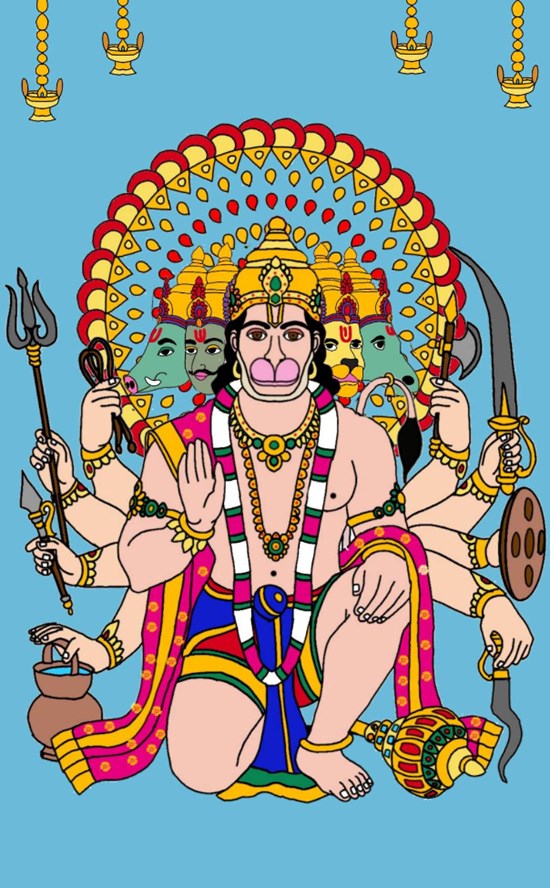 Lord hanuman, painting by Harshit Pustake