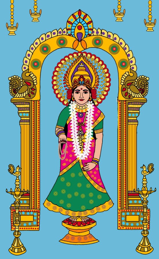 Goddess Kanyakumari, painting by Harshit Pustake