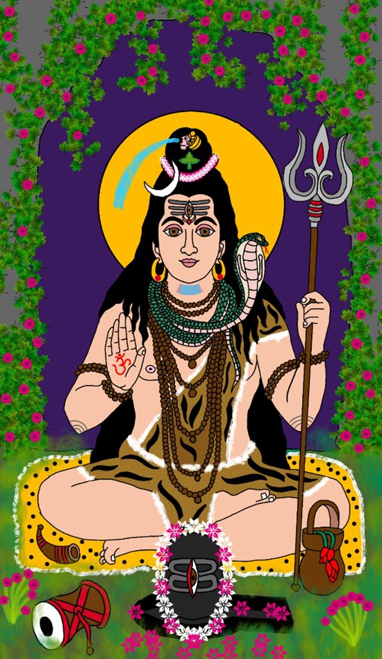Lord shiva, painting by Harshit Pustake