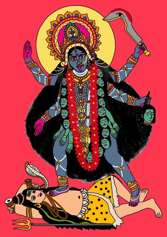 Goddess kali, painting by Harshit Pustake