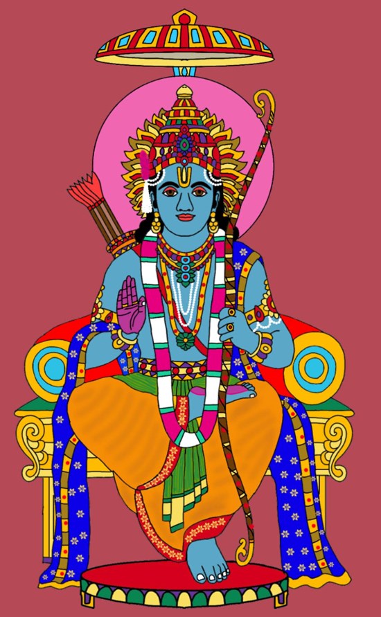 Lord rama, painting by Harshit Pustake
