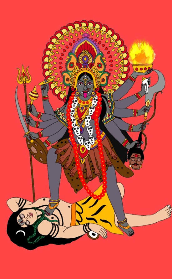 Goddess kali, painting by Harshit Pustake