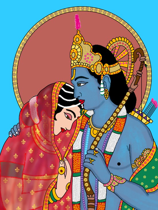 Sita Ram, painting by Harshit Pustake