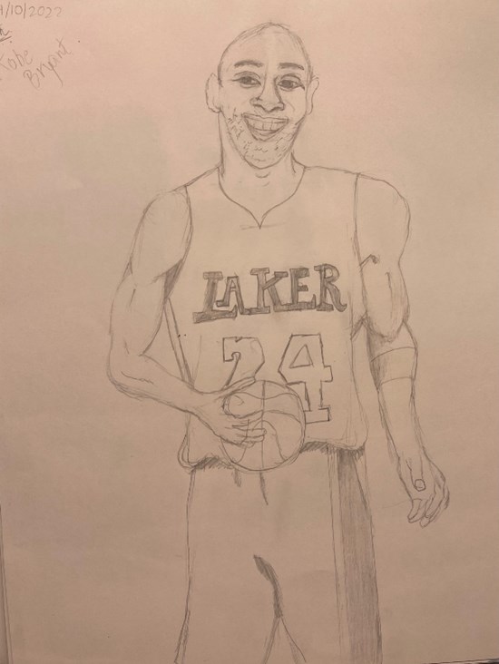 Basketball lengend - Kobe Bryant, painting by Ethan Mathrani