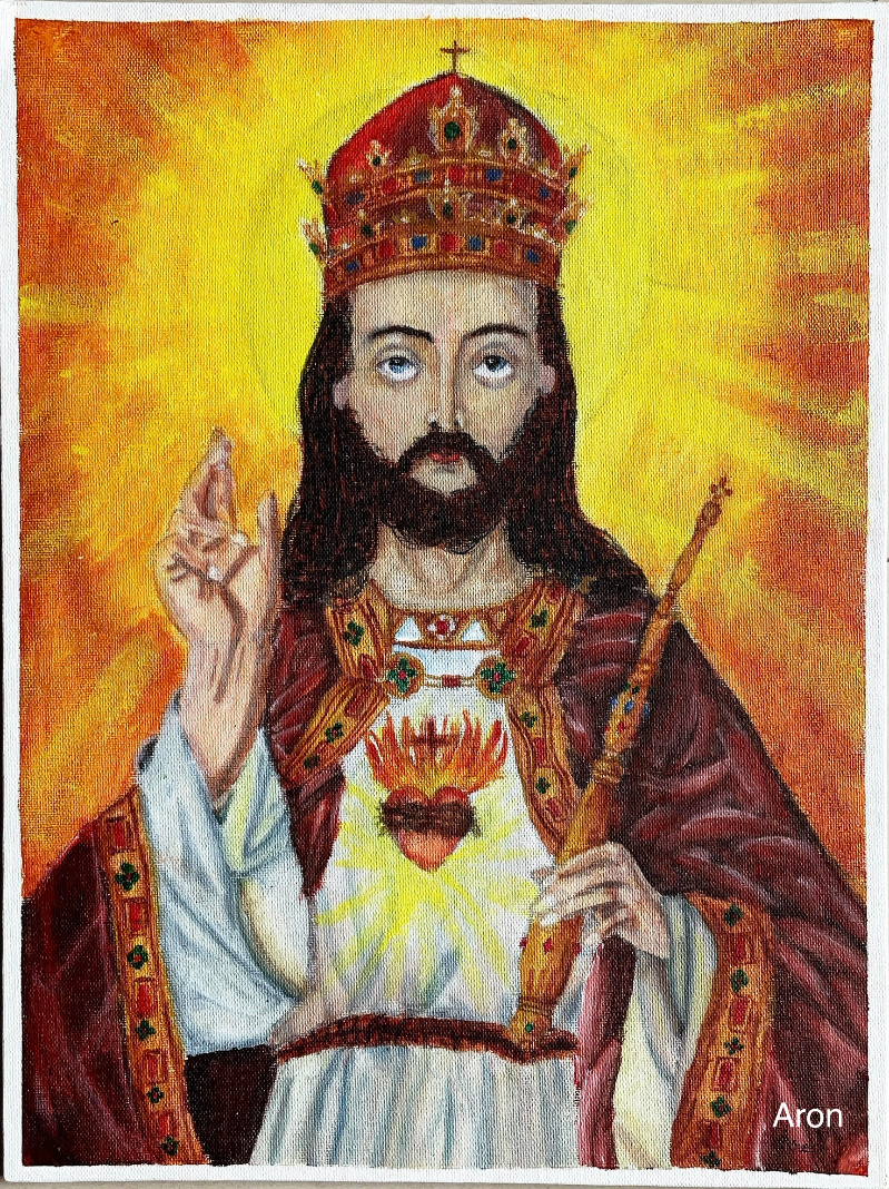 Painting  by Aron Raj - Christ the King