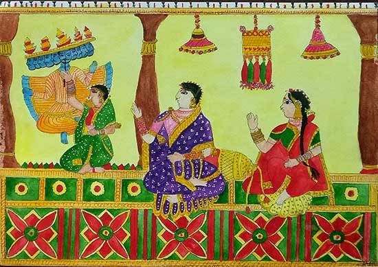 Chitrakathi Art, painting by Aron Raj