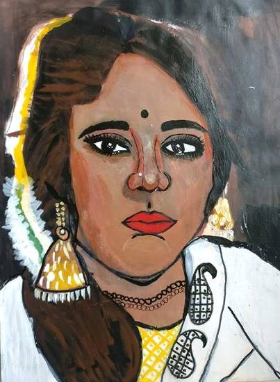 Women painting, painting by Somya Joshi