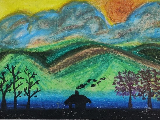 Need of peace, painting by Isha Agnihotri