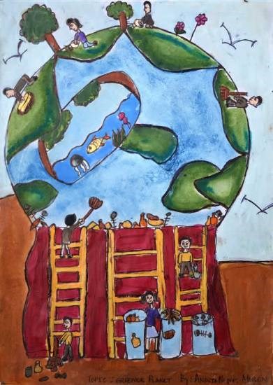 Green Planet, painting by Andria Maben