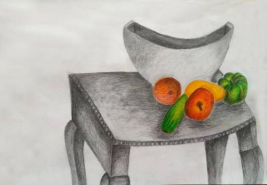 Contrast of colors, painting by Saumya Aggarwal