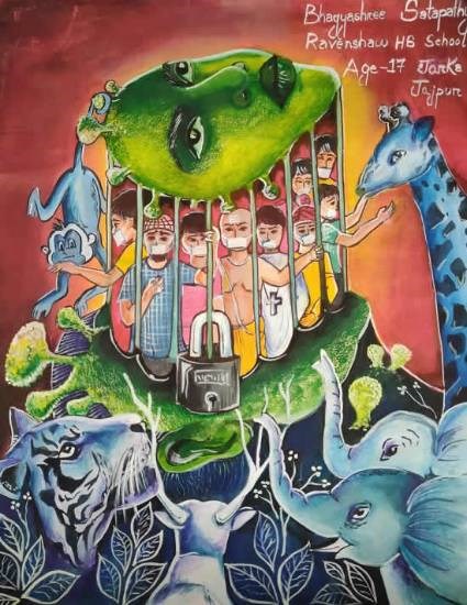 The locked down, painting by Bhagyashree Satapathy