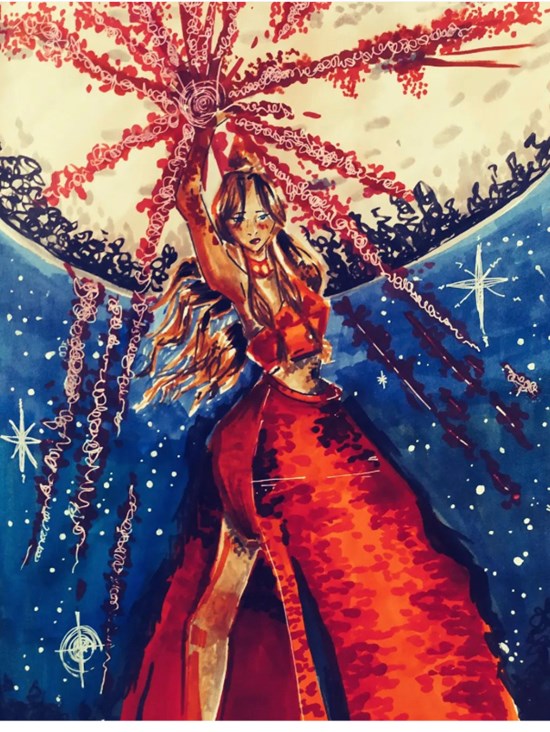 Dancing, painting by Tamanna Ameen
