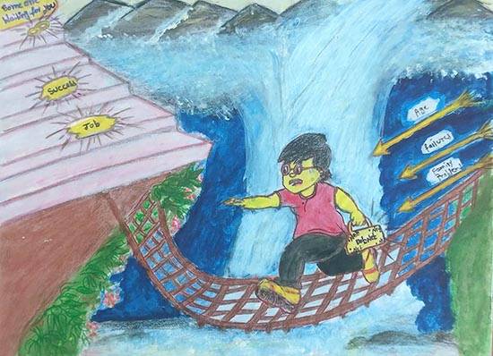 painting by Sai Panduga - Unemployment