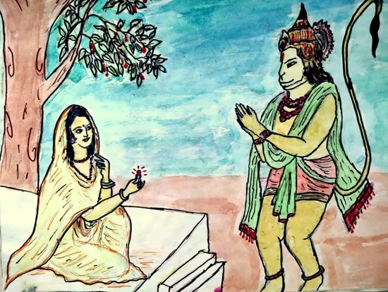 Kishkinda Kanda, painting by Sai Panduga