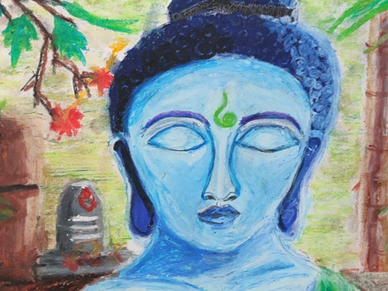 Buddha, painting by Manideepa Sarkar