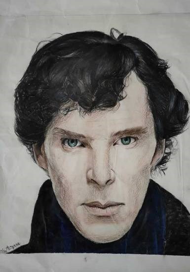 Sherlock Holmes, painting by Aryana Jayswal