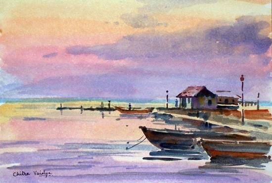 Shore - I, painting by Chitra Vaidya