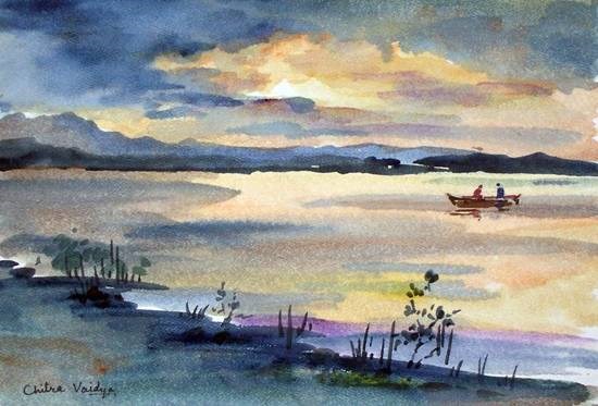 Shore - II, painting by Chitra Vaidya