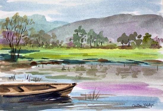 Shore - IV, painting by Chitra Vaidya