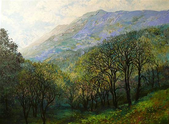 Valley View, painting by Chitra Vaidya