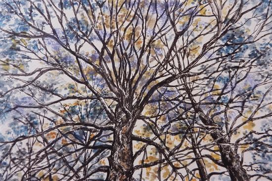 Kumaon Landscape - 21, painting by Chitra Vaidya