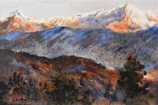 Kumaon Mountains - 24, painting by Chitra Vaidya