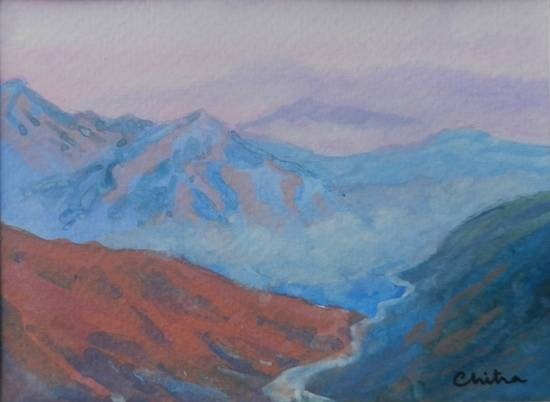 Kumaon Mountains - 15, painting by Chitra Vaidya