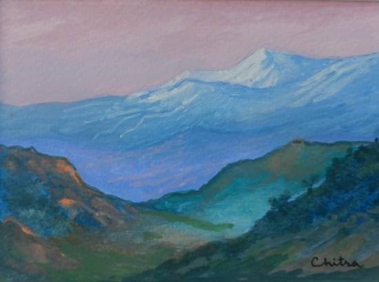 Kumaon Mountains - 9, painting by Chitra Vaidya