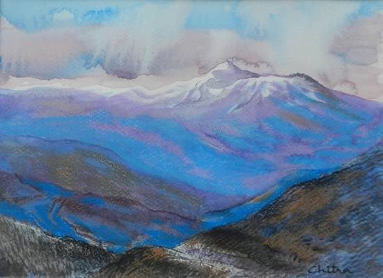 Kumaon Mountains - 30, painting by Chitra Vaidya