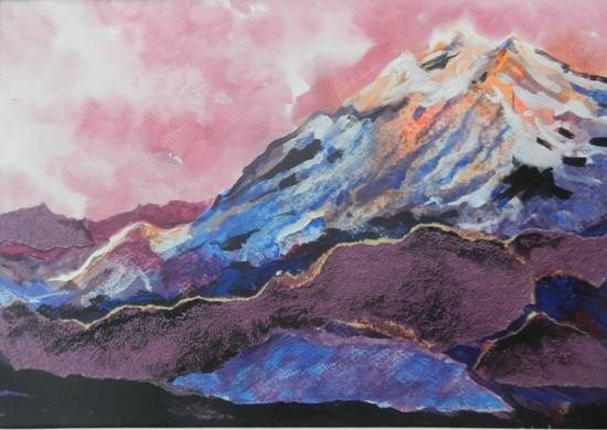 Kumaon Mountains - 3, painting by Chitra Vaidya