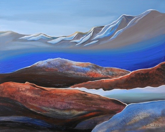 Kumaon Mountains - 12, painting by Chitra Vaidya