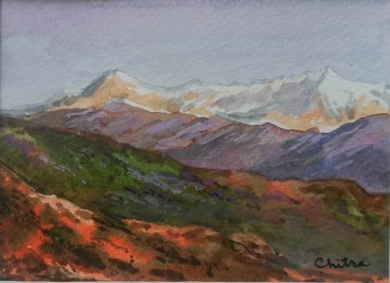 Kumaon Mountains - 18, painting by Chitra Vaidya
