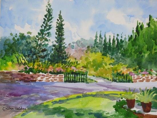 Garden, painting by Chitra Vaidya