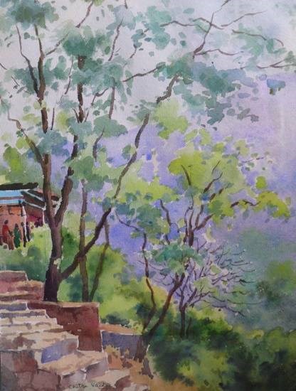 Landscape III, painting by Chitra Vaidya