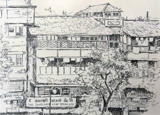 Girgaum, painting by Chitra Vaidya