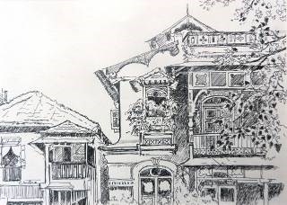 Khotachi Wadi, Mumbai - 1, painting by Chitra Vaidya