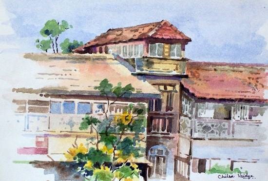 Girgaum, painting by Chitra Vaidya