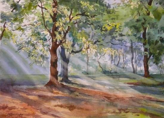 Morning, painting by Chitra Vaidya