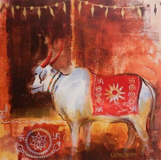 Village - 24, painting by Chitra Vaidya