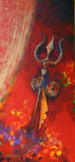 Spiritual V, painting by Chitra Vaidya