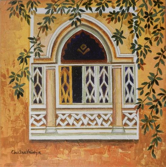 Goan Window - 5, painting by Chitra Vaidya