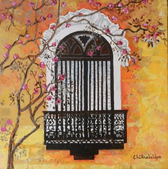 Goan Window - 4, painting by Chitra Vaidya