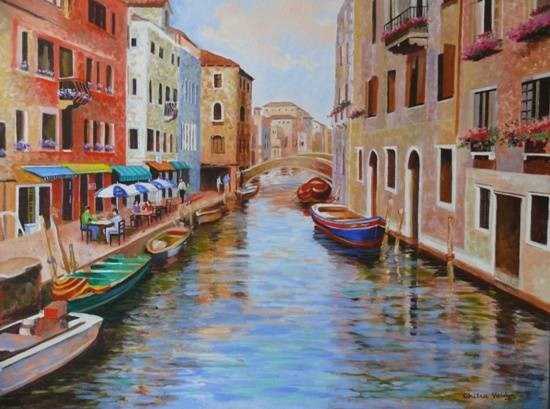 Venice I, painting by Chitra Vaidya