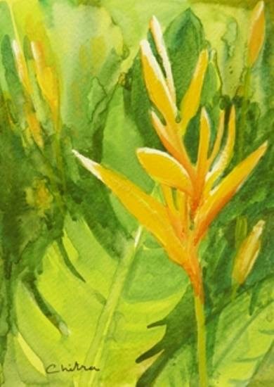 Bird of Paradise, painting by Chitra Vaidya