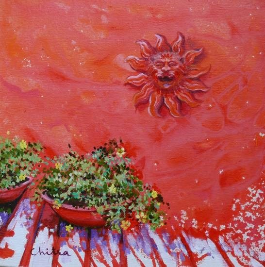 Flowers XXXIII, painting by Chitra Vaidya