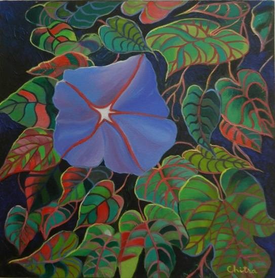 Morning Glory, painting by Chitra Vaidya
