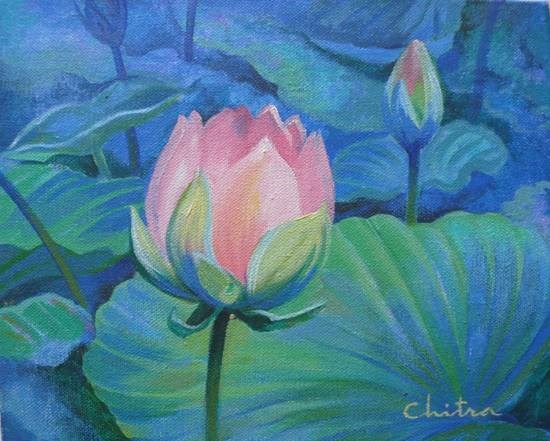 Lotus - 4, painting by Chitra Vaidya