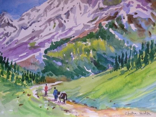 Himachal III, painting by Chitra Vaidya