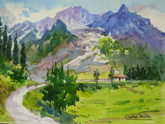 Himachal IV, painting by Chitra Vaidya